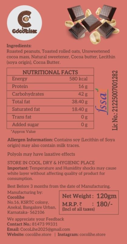 Peanut Oat Crunch Bark